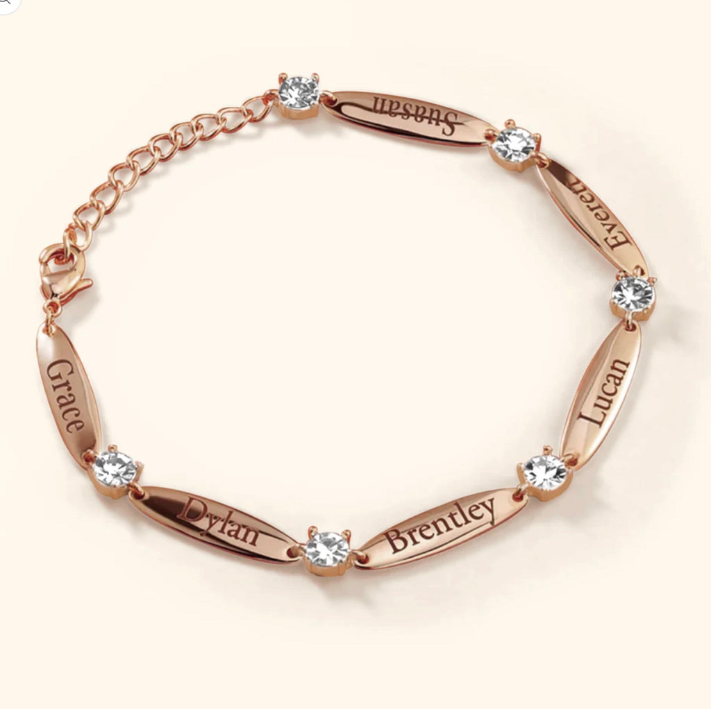 The Luna name bracelet — silver