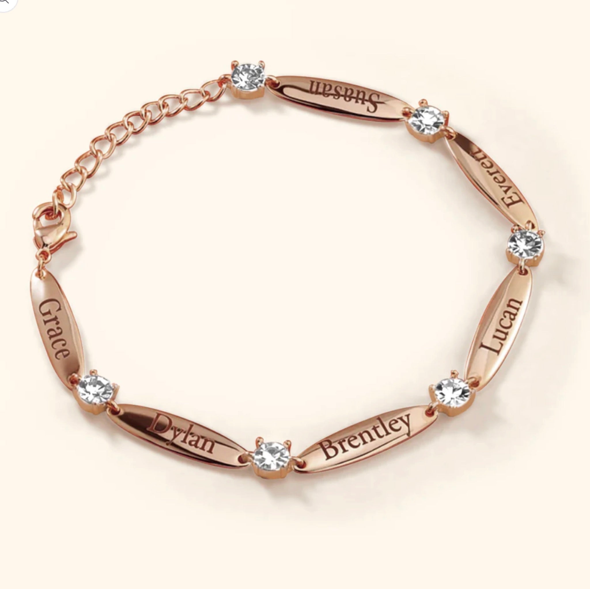 The Luna name bracelet — silver